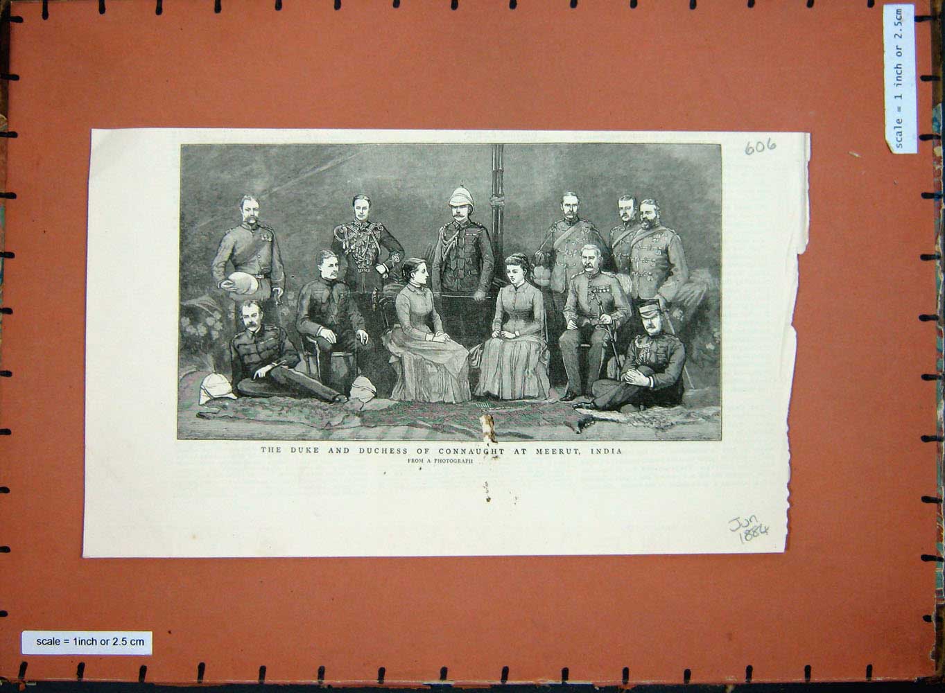 Original Old Antique Print 1884 Duke Duchess Connaught Meerhut India Siers 19th