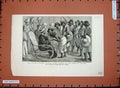 Original Old Antique Print 1884 Soudan Friendly Natives Homage Sheik El Morgani