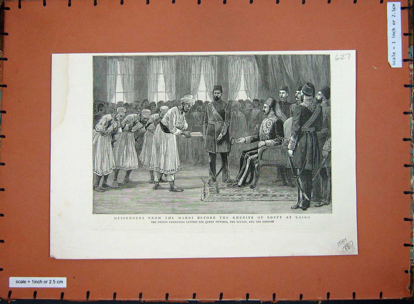 Old Antique Print 1887 Messengers Mahdi Khedive Egypt Cairo Queen Sultan 19th