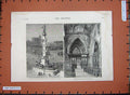 Original Old Antique Print Monument Admiral Wilhelmvienna Wolferton Church 1887