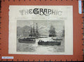 Original Old Antique Print 1880 British Ships Mediterranean Regatta Palermo War
