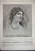 Old Antique Print 1891 Adverisment Orient Pearls Parsian Diamond Company 19th
