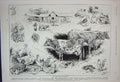 Original Old Antique Print 1891 Dairy Show Islington Cows Pigeon Bords Farming