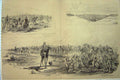 Original Old Antique Print 1885 War Khartoum Korti Metammeh Desert Siers 19th