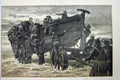 Old Antique Print 1872 Watson Life Boat Launching Men Stormy Sea Fine Art 19th