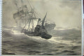 Old Antique Print 1900 Crew Anna Mathilda Grimsby Trawler Clyde Ship Sea 20th