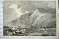 Old Antique Print 1890 Beachy Head Sussex Ship Wreck Stormy Sea Fine Art 19th