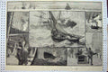 Old Antique Print 1885 English Channel Dungeness Ships Steamer Fine Art 19th