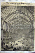 Old Antique Print 1862 International Exhibition Building Architecture Art 19th