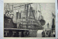 Old Print Ref.996 1886 Royal Albert Docks Malays P And O Steam Ship Rome
