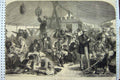 Original Old Antique Print 1873 GCoast Mail Steamer Volta Ship Passengers 19th