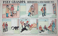 Old Antique Print 1904 Pet Dog Cat Children Foxy Grandpa Cartoon Colour 20th