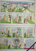 Old Antique Print Buster Brown Dog Chase Fence Foxy Grandpa Cartoon 1906 20th
