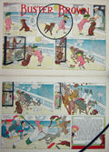 Original Old Antique Print Buster Brown Ship Animals Foxy Grandpa Cartoon 1908