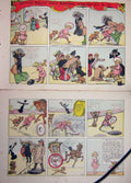 Original Old Antique Print Foxy Grandpa Cartoon Buster Brown Goes Shopping
