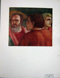 Old Vintage Print C1950 Colour Portrait Apostles Customs Officer Tribute 20th