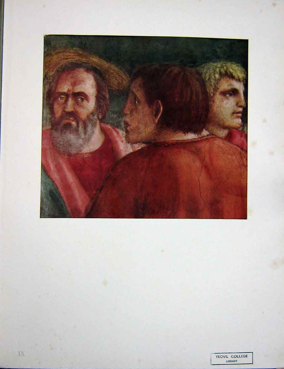Old Vintage Print C1950 Colour Portrait Apostles Customs Officer Tribute 20th