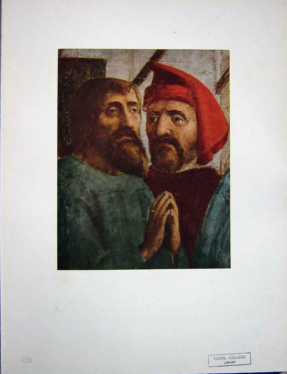 Original Old Vintage Print C1950 Colour Detail St Peter Curing Sick Shadow 20th