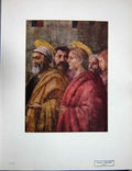 Original Old Vintage Print C1950 Colour St Peter John Faithfull People Bible