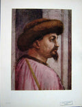 Original Old Vintage Print C1950 Colour Portrait Theophilius St Peter Masaccio