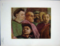Old Vintage Print C1950 Watchers St Peter Raising Son Theophilus Colour 20th