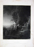 Original Old Antique Print C1890 Holy Bible Jesus People Jamieson Bickersteth