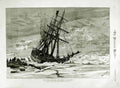 Old Antique Print 1882 Eira Ship Expedition Sinking Ice Boats Allen Young 19th