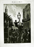 Original Old Antique Print 1882 Fire Euston Road London 8Th Inst Buildings Art