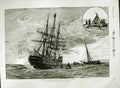 Original Old Antique Print 1882 Eira Ship Expedition S.S. Hope Reef Allen Young