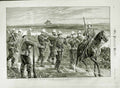 Original Old Antique Print 1882 War Egypt Kafr-Dowar Marines Body Lieut. Vyse