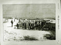 Original Old Antique Print 1882 Egypt Battery Waterworks Hill Ramleh Siers War