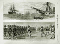 Original Old Antique Print 1882 Marines Alexandria Ship City Paris British Sier