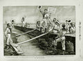 Old Antique Print 1882 Flood Lake Mareotis Blue Jackets Ship Inconstant 19th