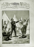 Original Old Antique Print 1882 Egypt Tel-El-Kebir War Siers Camp Tents West