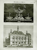 Old Antique Print 1882 Cradle Mayoress Belfast Cowan London School Wales 19th