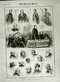 Old Antique Print 1883 Archbishop Tate Mansion House Shaftesbury Goschen 19th