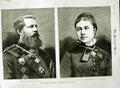 Old Antique Print 1883 Crown Prince Germany Princess Royal Silver Wedding 19th