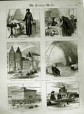 Old Antique Print 1883 Prince Napoleon Conciergerie Newhall Prussia Dom 19th