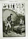 Original Old Antique Print 1883 Lady Mayoress Fancy Dress Ball Mansion House