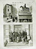 Original Old Antique Print 1883 Malagasy Envoys Hyde Park Wellington Bishopgate