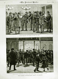 Old Antique Print 1883 Assassination Ireland Abbey Street Marines Dublin 19th