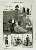 Old Antique Print 1883 Farewell Revival Castle Haymarket Theatre London 19th