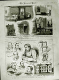 Old Antique Print 1883 Dynamite London Norman Dublin Ireland Mallon Brady 19th