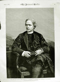 Original Old Antique Print 1883 Rev. Edward White Benson Archbishop Canterbury