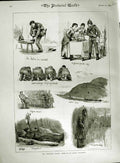 Original Old Antique Print 1883 Ta Volunteer Siers Review War Outpost Pictorial