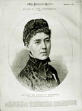 Old Antique Print 1882 Portrait Duchess Westminster Catherine Cavendish 19th