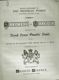 Original Old Antique Print 1882 Melodies Royal Horse Band Auld Lang Syne Music