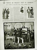 Old Antique Print 1882 Herr Ritter Palm Prince Wales Germany Kingarten 19th