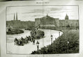 Old Antique Print 1882 Funeral Gambetta Procession Place De La Concorde 19th