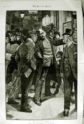 Original Old Antique Print 1882 Siers Tel-El-Kebir War Egypt Street Scene Art